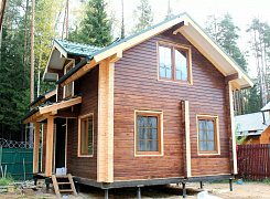 Двухэтажный дом из бруса 192х145 с крыльцом 2