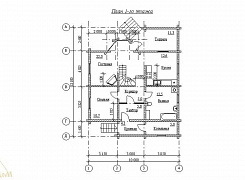 Объект №36: двухэтажный дом из бруса 195х130 с крыльцом, террасой и балконом 2 Объект №36: двухэтажный дом из бруса 195х130 с крыльцом, террасой и балконом 2