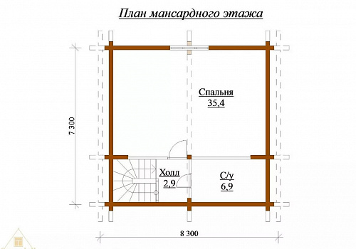 Объект №37: двухэтажный дом из бруса 192х145 с террасой 3