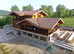 Объект №111: дом из бруса 142х145 с балконом и гаражом 0 Объект №111: дом из бруса 142х145 с балконом и гаражом 0