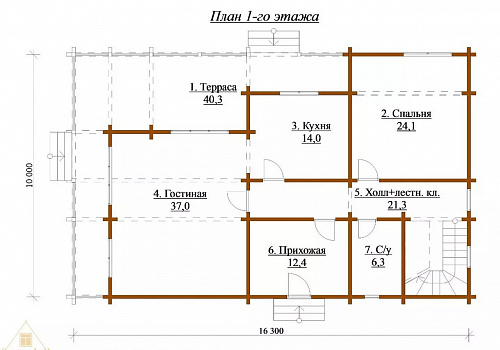 Объект №111: дом из бруса 142х145 с балконом и гаражом 2 Объект №111: дом из бруса 142х145 с балконом и гаражом 2