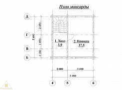 Двухэтажный дом из бруса 192х145 с крыльцом и просторной террасой 2 Двухэтажный дом из бруса 192х145 с крыльцом и просторной террасой 2