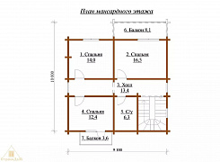 Объект №111: дом из бруса 142х145 с балконом и гаражом 3 Объект №111: дом из бруса 142х145 с балконом и гаражом 3